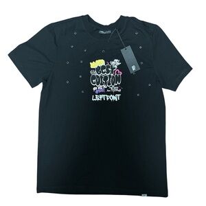Left Point Italy Graphic Urban Streetwear Shirt Size: Medium